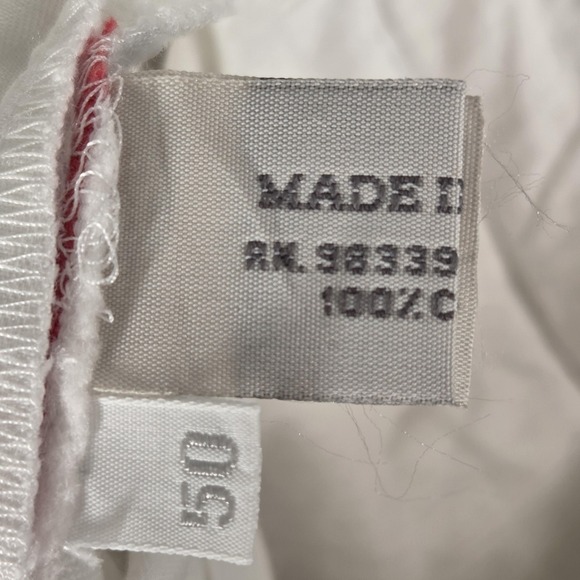 Chino Pants Mens 34x30 White Cotton Convertible Zip Off Made In Italy Straight - Picture 6 of 15